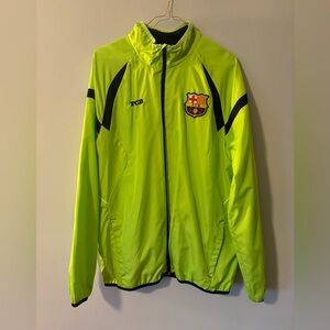 FC Barcelona Windbreaker Full-Zip Jacket Neon Green Men’s Medium